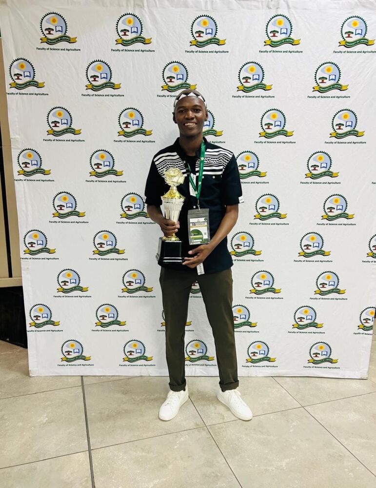 Prof. T. L. Tyasi received the Best Researcher Award at the 15th Faculty of Science and Agriculture Research Day, University of Limpopo, 2025.