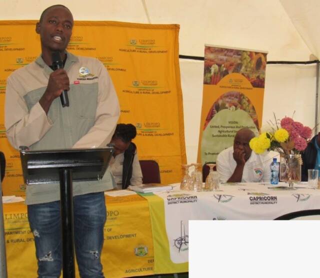 Mr Mokoena during farmers day
