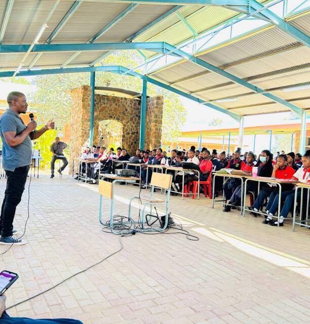 Dr Mathapo during career day
