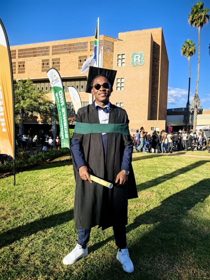 Graduate at a graduation ceremony