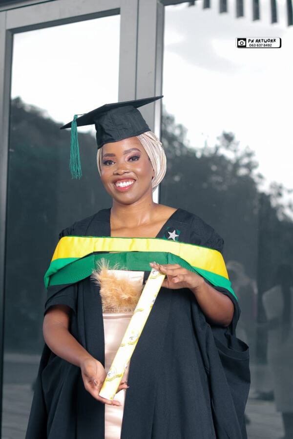Graduate at a graduation ceremony