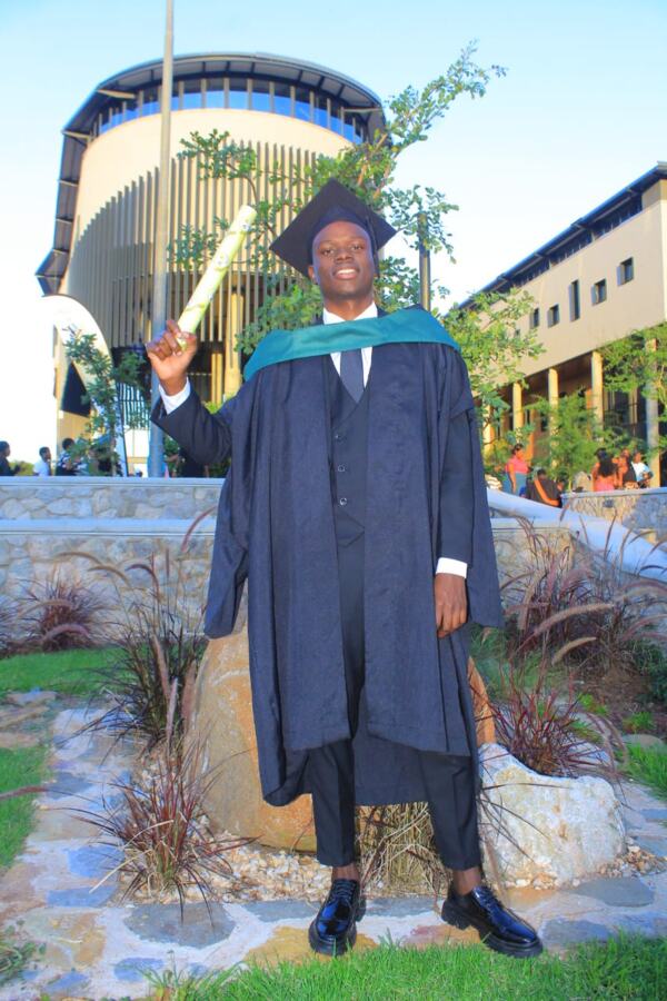 Graduate at a graduation ceremony