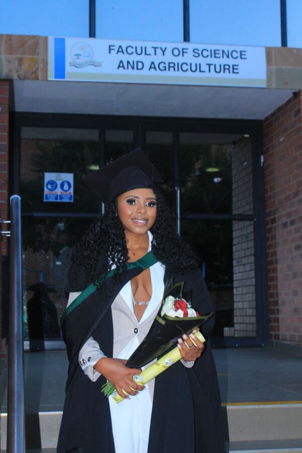 Graduate at a graduation ceremony