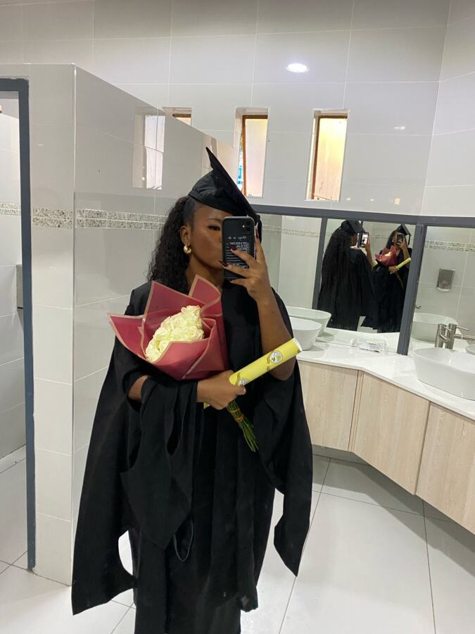 Graduate at a graduation ceremony