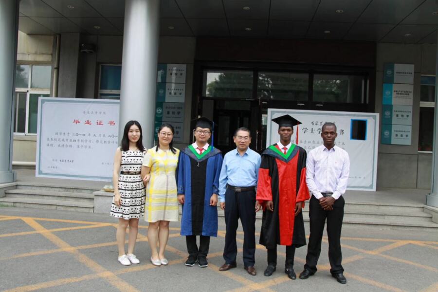 Graduate at a graduation ceremony